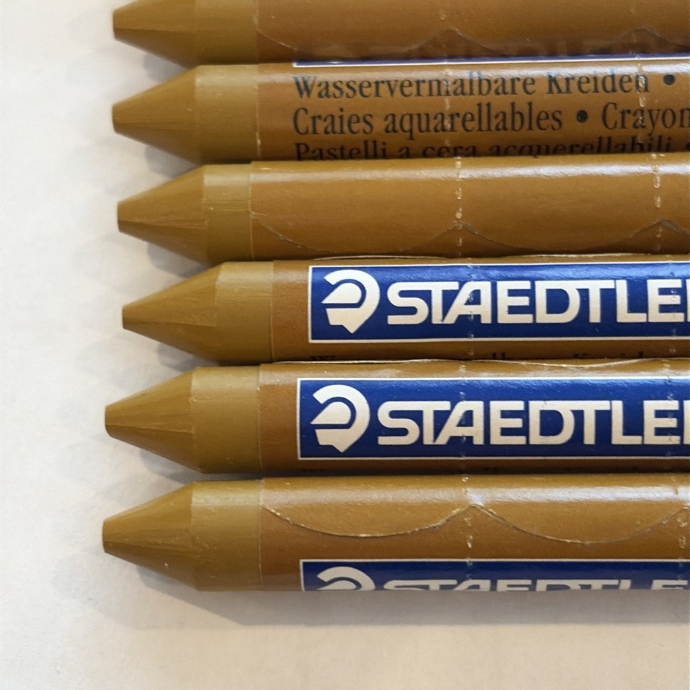 Vintage Staedtler Karat Aquarell 223-16 Watercolor Crayons Golden Ochre Germany - Picture 10 of 11